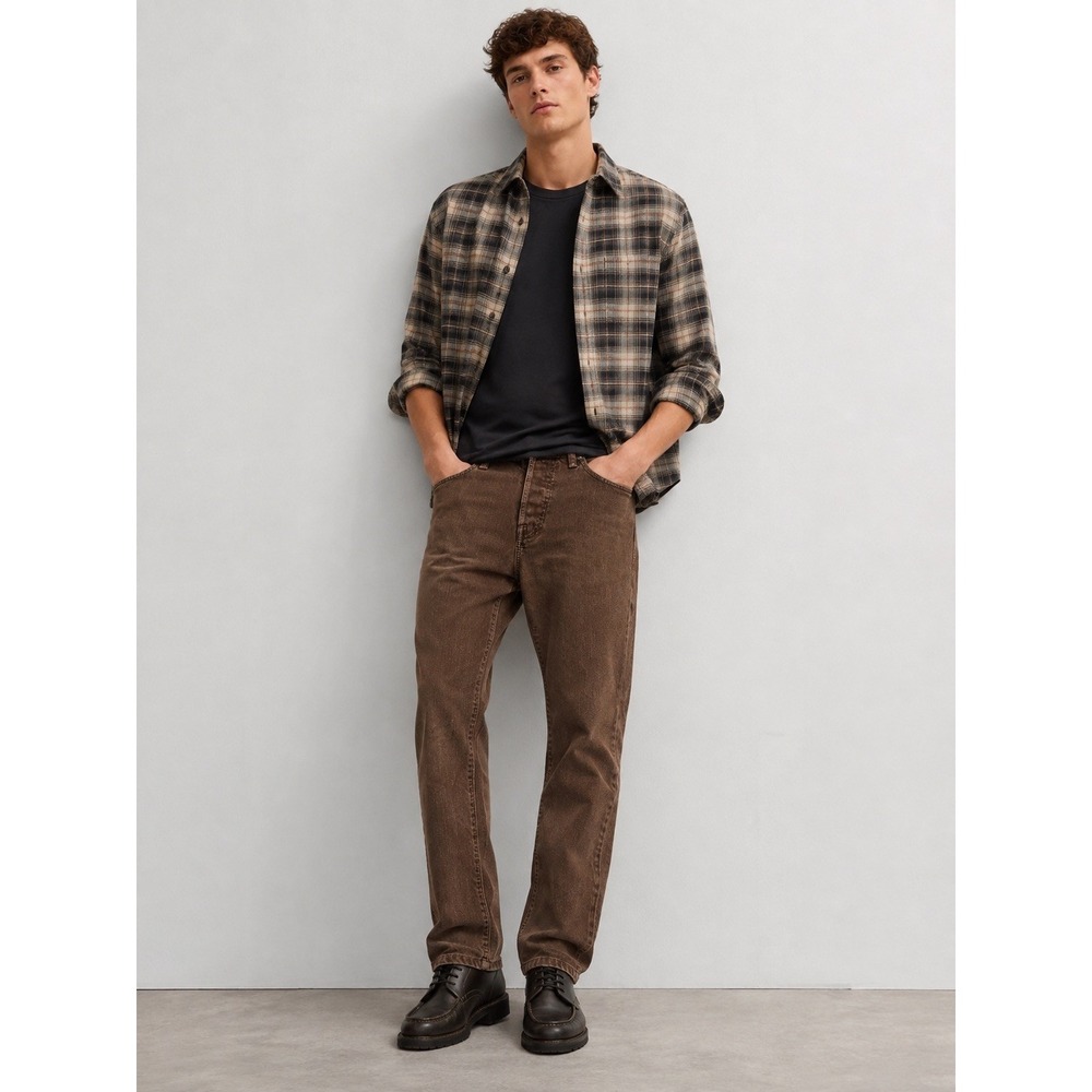 Abercrombie & Fitch Mens Skinny Jeans Brown Cotton Button Fly 30x30 (Fits 30x28)